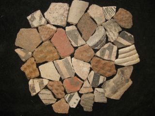 35 Arizona Anasazi Pottery Shards, Ancient Indian Artifact, Native 