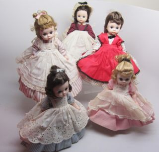   kins 1960s 5pc set LITTLE WOMEN 8 dolls BKW Marme,Jo,Amy,Beth,Meg MA