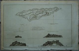 PITCAIRN ISLAND 1784 ANDERSON/HOGG ANTIQUE COPPER ENGRAVED MAP