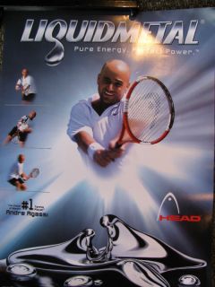 Head Tennis Racquet Poster Liquid Metal Andre Agassi