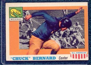 1955 Topps All American Football 94 Chuck Bernard EX University of 