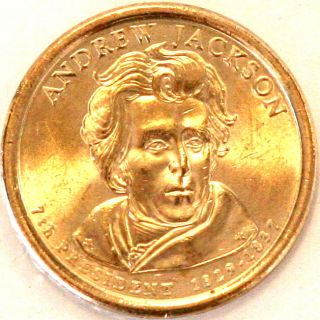 2008 D Andrew Jackson Presidential One 1 Dollar Coin