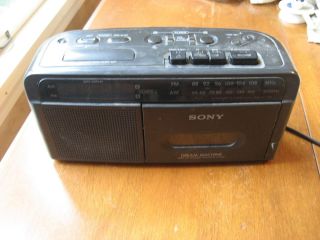 Sony Dream Machine AM FM Cassette Tape with Clock and Radio and 