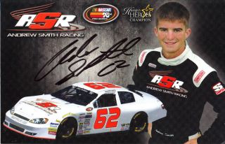 2011 Andrew Smith Signed 62 NASCAR K N Pro Series Postcard
