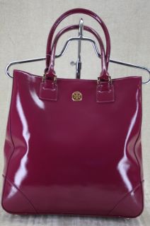 New Tory Burch Robinson North South Patent Leather Tote Bag $575 