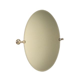 Allen + Roth Andrews Polished Nickel Frameless Oval Mirror w/ beveled 