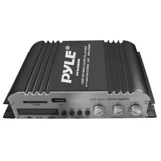 Pyle Car Home Audio PFA400U New 100W Class T Power Amp w USB SD Card 
