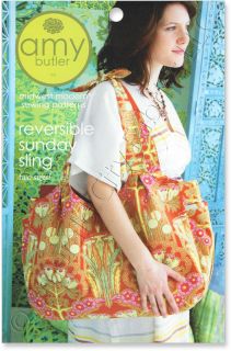 Amy Butler Reversible Sunday Sling Purse Tote Handbag Sewing Pattern 