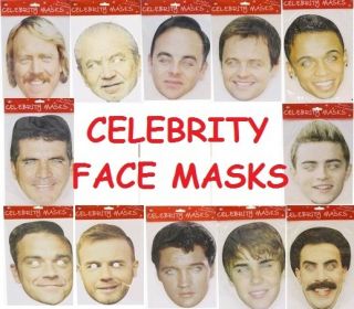 Celebrity Fancy Dress Face Mask Party Eye Famous Choice Novelty Fun 