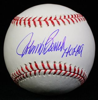 Johnny Bench Signed Autographed HOF 89 OML Baseball PSA DNA S70420 