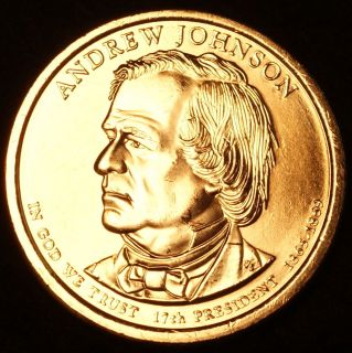 2011 D Andrew Johnson Presidential Dollar Position B from US Mint Roll 
