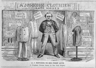 andrew johnson clothier prophetic picture 1869 print