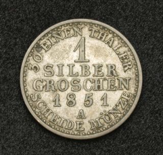 1851, German States, Anhalt Bernburg. Silver 1 Groschen Coin.