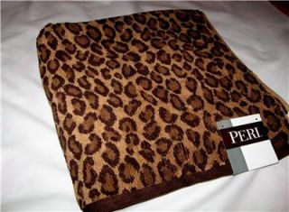 peri leopard print 3 piece bath towel set bath towel 2 hand towels nwt