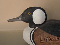 Joseph Anderlik Hand Carved Painted Male Hooded Merganser Duck Decoy 