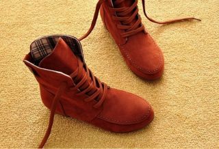  Girls Fashion Style Lace Up Boots Flat Ankle Shoes Sz US5 9
