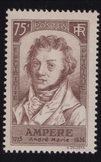 france 306 mnh vf andre marie ampere scientist