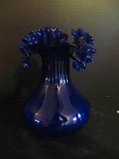   Blue Cobalt Ann Primrose Cristalleria DArte Italy Venetian