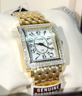 Anne Klein New York Womens Gold Plated Genuine Diamond Watch 12 