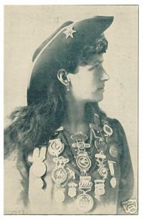   reproduction of a portrait of Wild West Show markswoman Annie Oakley