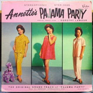 Annette Funicello Annettes Pajama Party LP VG Ster 3325 Complete 1964 