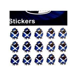 Scottish St Andrews Flag Sheep Sheet 15 Miniature Decal Car Stickers 