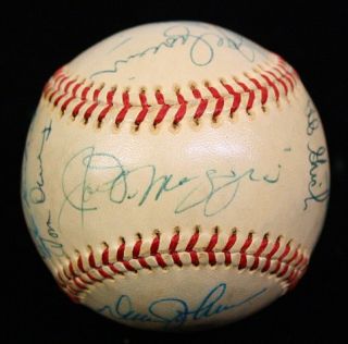 1975 Orioles HOFers Signed Baseball JSA DiMaggio 14