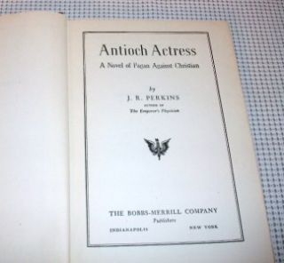 antioch actress by j r perkins 1946 hb autographed