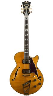 New DAngelico EX SS Thinline Amber Semi Hollow Electric Guitar with 
