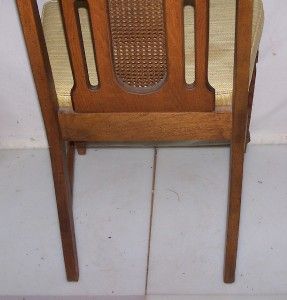 Vintage Bassett Oak Wooden Dining Room Chair w Cushion