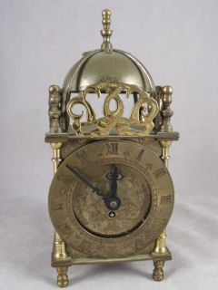 Vintage Brass Key Wind Clock Smiths English Clocks