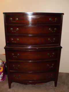 Antique Cherry Wood Dresser Chest of Drawers Early 1900S