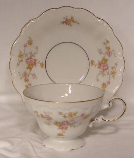 JOHANN HAVILAND china MICHELE pattern Cup & Saucer Set
