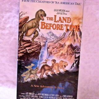 THE LAND BEFORE TIME ANIMATED DINOSAUR ADVENTURE VHS DON BLUTH LUCAS 