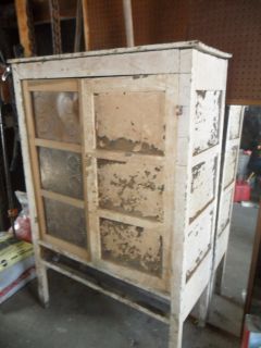 ca. 1800 12 tin primitive antique pie safe kitchen cabinet cupboard 