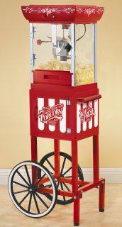 Popcorn Machine Maker + Cart & Stand ~ Kettle Popper Nostalgia 