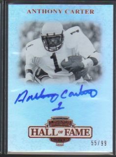   Legends Hall of Fame Edition Auto 99 Anthony Carter Autograph