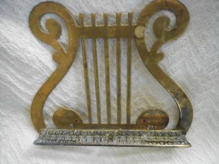 Antique Brass Lyre Sheet Music Stand or Book Stand