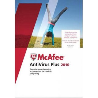 New McAfee Antivirus Plus 2010 2011 2012 1 PC User Anti Virus