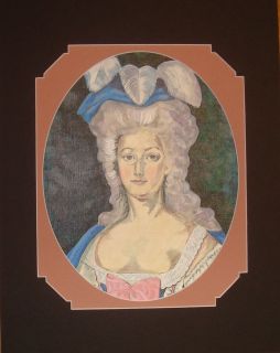 Marie Antoinette Reproduction Old World Portrait Acrylic Painting 