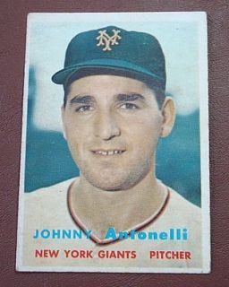 1957 Topps Baseball 105 Johnny Antonelli Giants EX