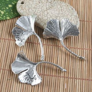 10pcs Antiqued Silver Leaf Design Pendant Charm G1093
