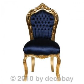 room chairs, antique style chair, navy blue velvet. Solid wood antique 