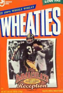 Franco Harris STEELERS Immaculate Reception Wheaties Cereal Box