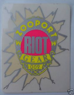   Riot Gear Surfboard Skateboard Clothing Sticker 80s RARE