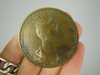 Real 1836 Prague King Queen Coronation Medal not Repro