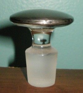 Antique Vintage Oil Vinegar Cruet Whiting Sterling Silver Glass 