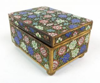 Beautiful 1920s Antique Chinese Cloisonne Export Jewelry Box