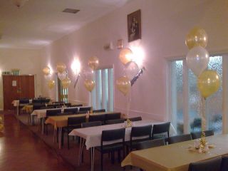 DIY 50th Golden Anniversary Party Helium Balloons