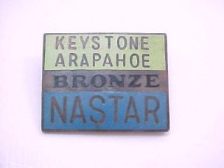 Vintge Ski Pin Bronze Keystone Nastar Arapahoe Colorado